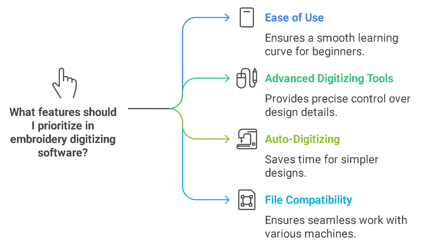 Features of Embroidery Digitizing Software